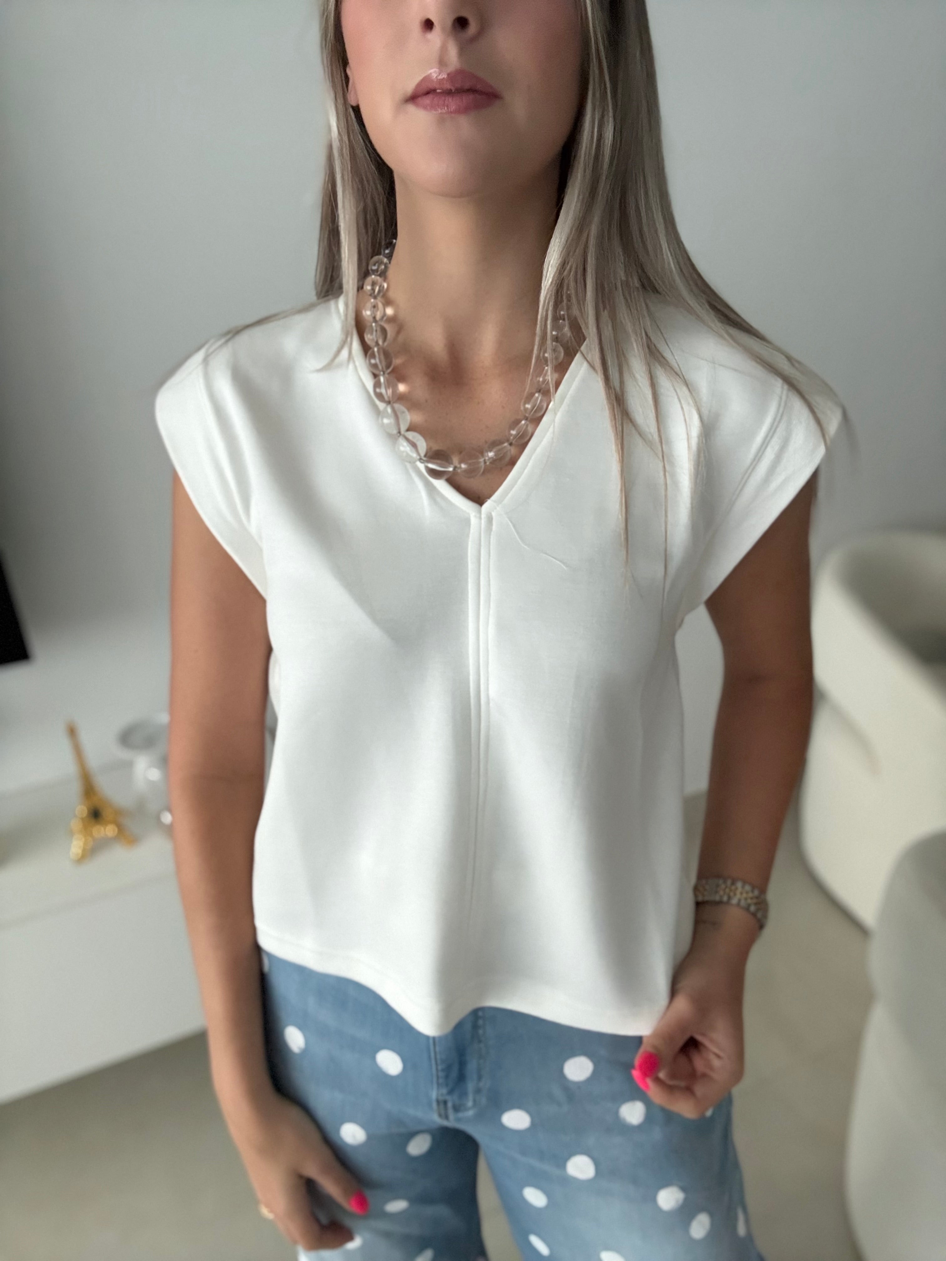 WHITE SOLID BLOUSE