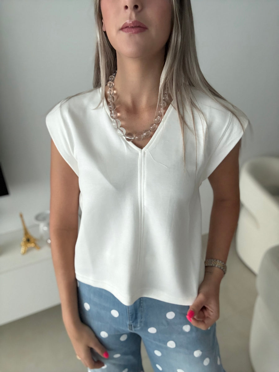 WHITE SOLID BLOUSE