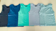 DENIM SMOOTH LONG TANK BASIC TOP COLLECTION