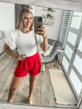 Load image into Gallery viewer, WHITE RUFFLE BODYSUIT
