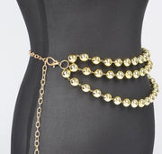 MULTI LAYERED BALL CHAIN BELT
