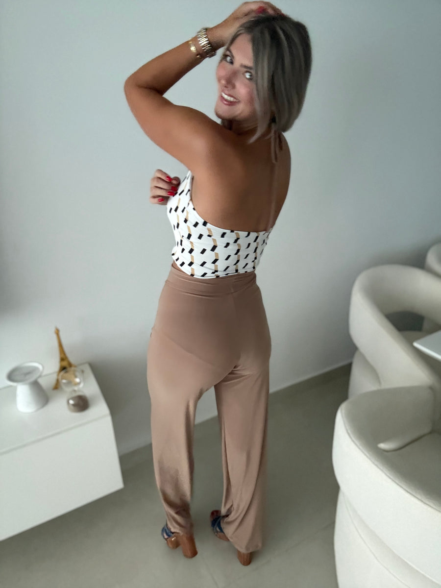 PIA REVERSIBLE HALTER TOP & PANT SET