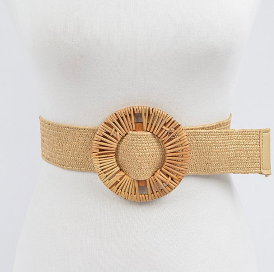 BAMBOO ROUNDED BUCKLE BELT
