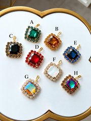 SQUARE SWAROVSKI PENDANT