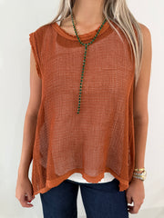 NET BLOUSE WITH CAMI TOP