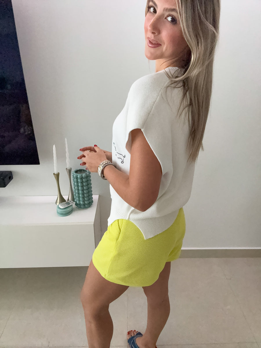 NEON LIME SHORTS