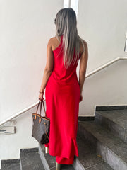 PIA RED RACERBACK TOP & PANT SET