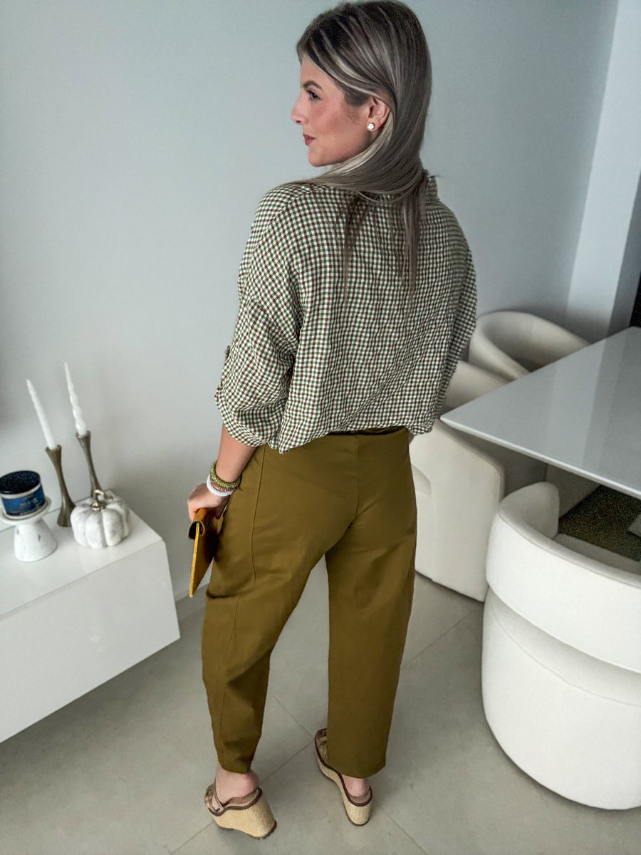 VICHY PRINT SHIRT JACKET