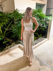 CHAMPAGNE LUREX SKIRT