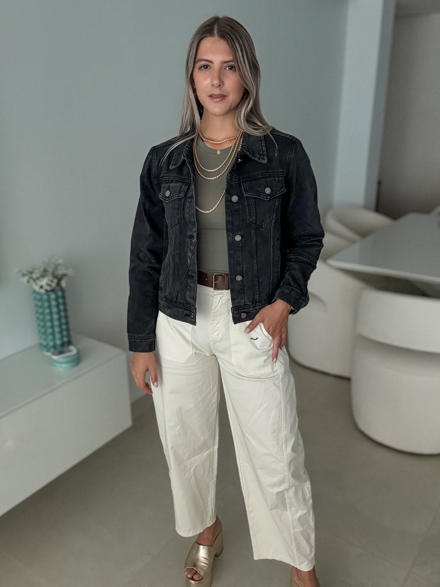 BLACK DENIM JACKET