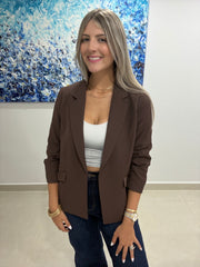 CHOCOLATE TAILORED BLAZER