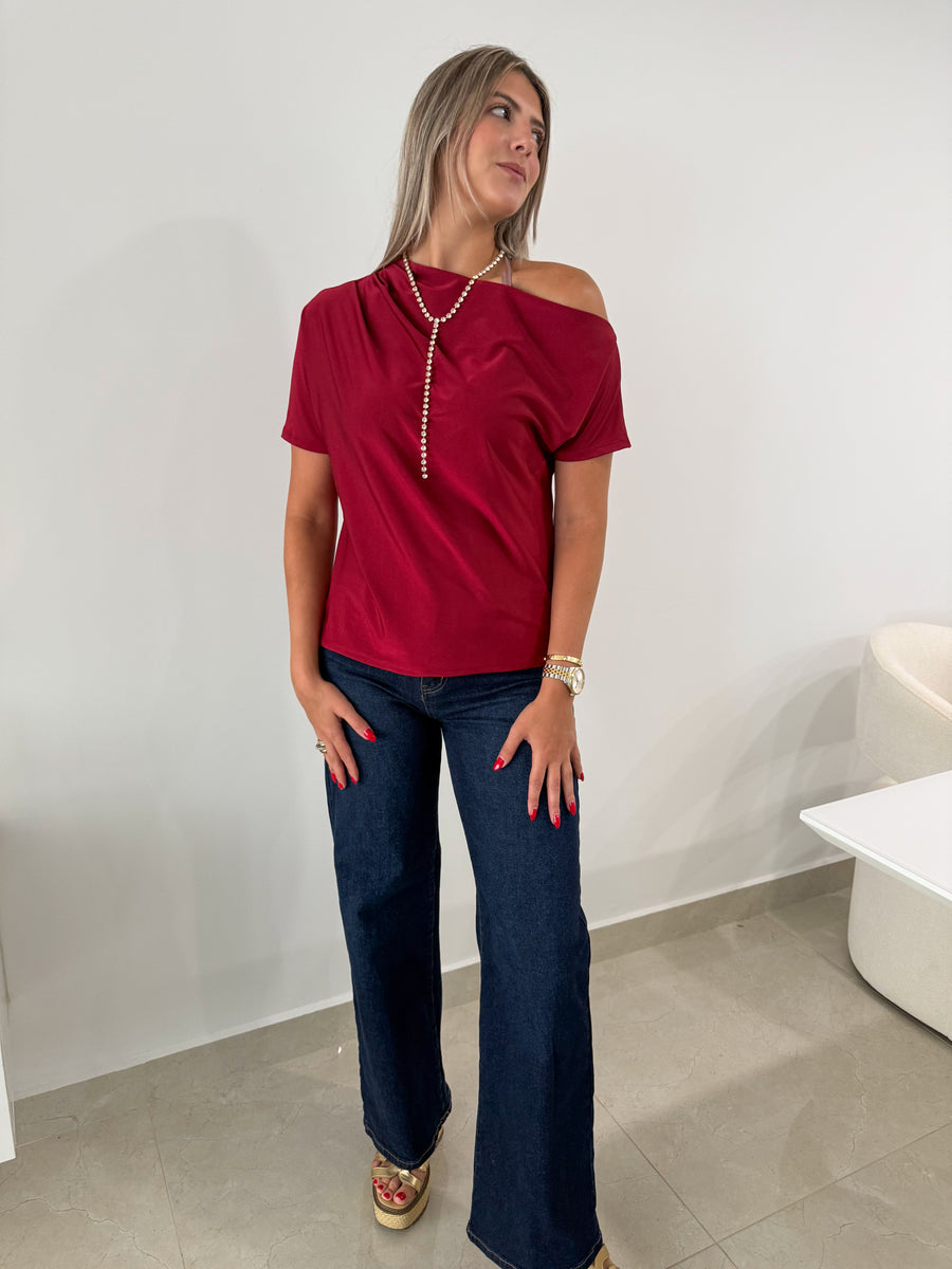 STRETCHY ELEGANT ONE SHOULDER BLOUSES