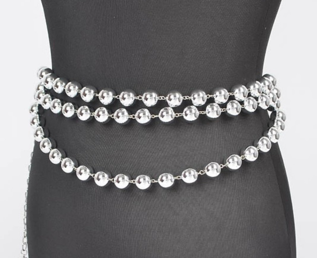 MULTI LAYERED BALL CHAIN BELT