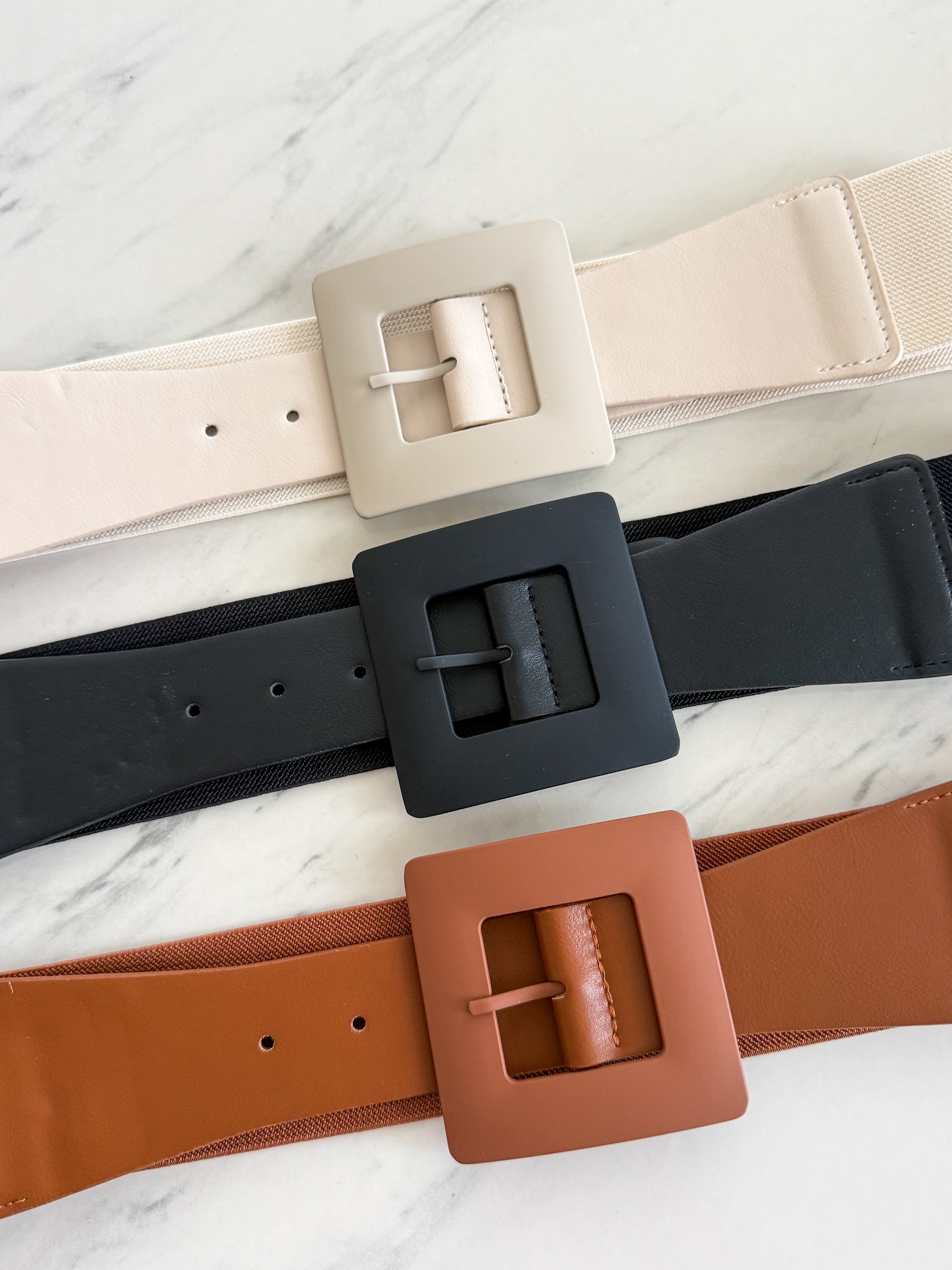 SOLID SQUARE BUCKLE BELT