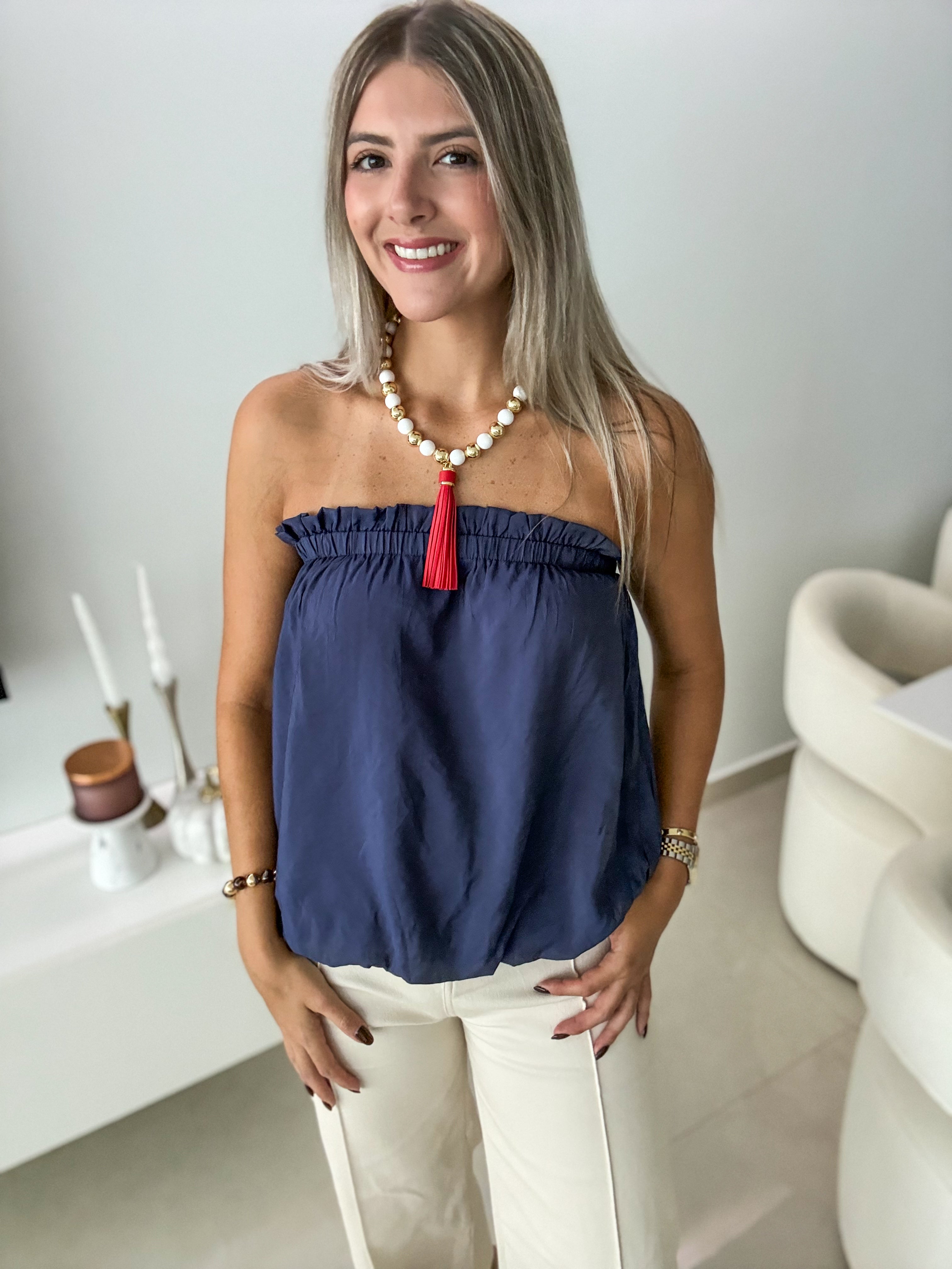 BALL/LEATHER NECKLACE