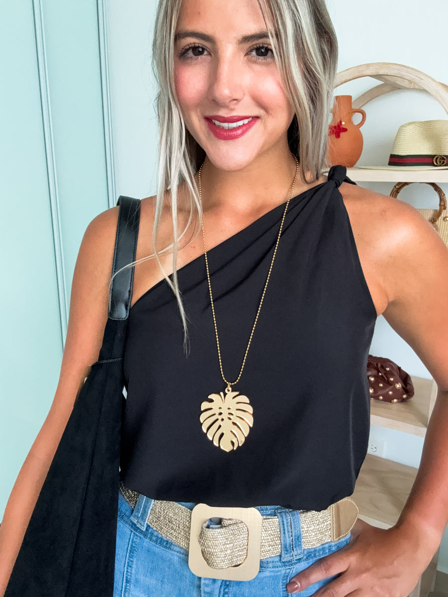 LEAF LONG NECKLACE