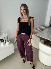 FALL COLOR BARREL PANTS