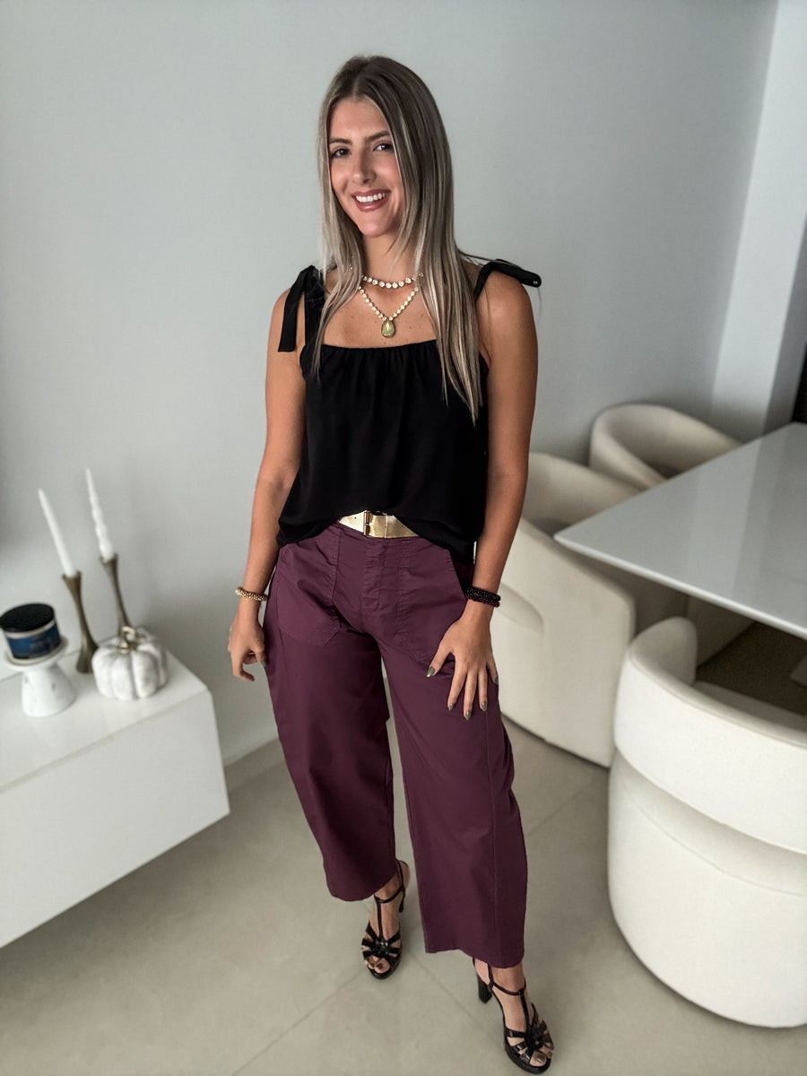 FALL COLOR BARREL PANTS