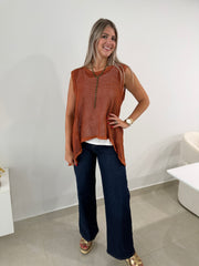 NET BLOUSE WITH CAMI TOP