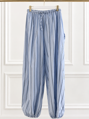 BLUE/WHITE STRIPED JOGGERS