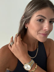PAVÉ/PEARL EAR STUD EARRINGS