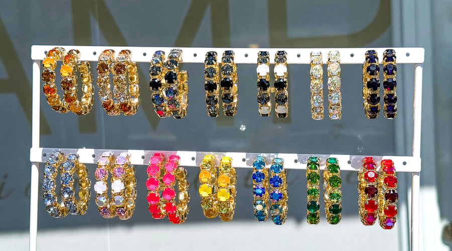 BIG SWAROVSKI HOOPS