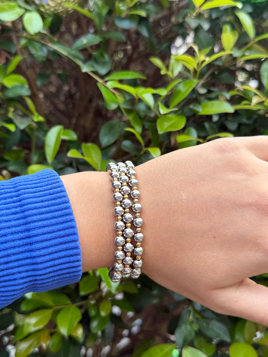 SILVER/GOLD ELASTIC BRACELET