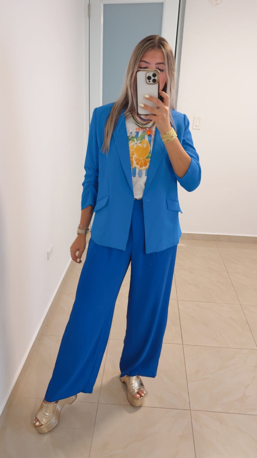 ROYAL BLUE TAILORED PANTS