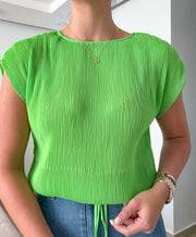 PLISSE BLOUSE