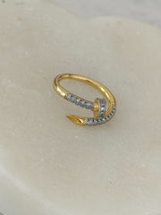 NAIL TWO TONE RING