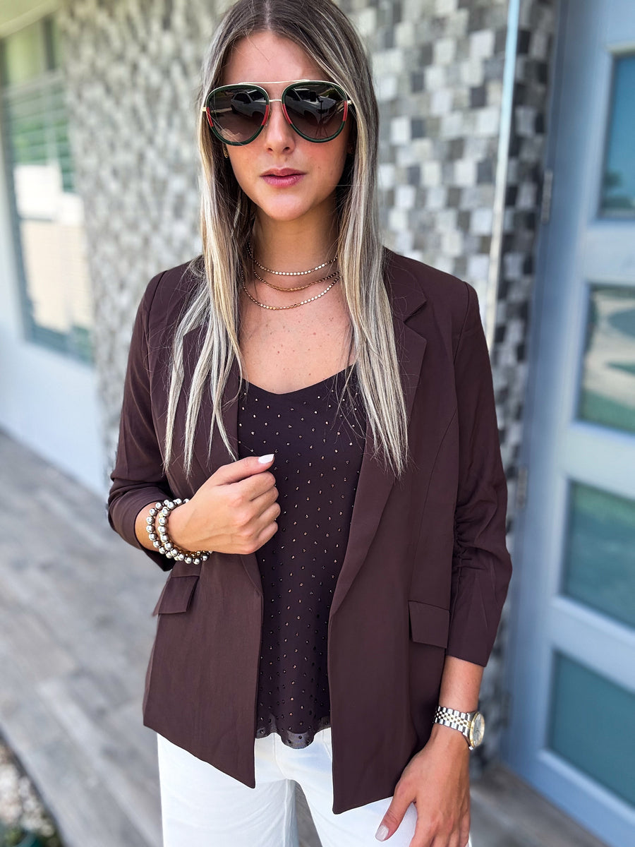 BROWN BLAZER