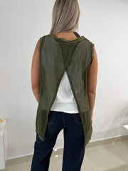 NET BLOUSE WITH CAMI TOP