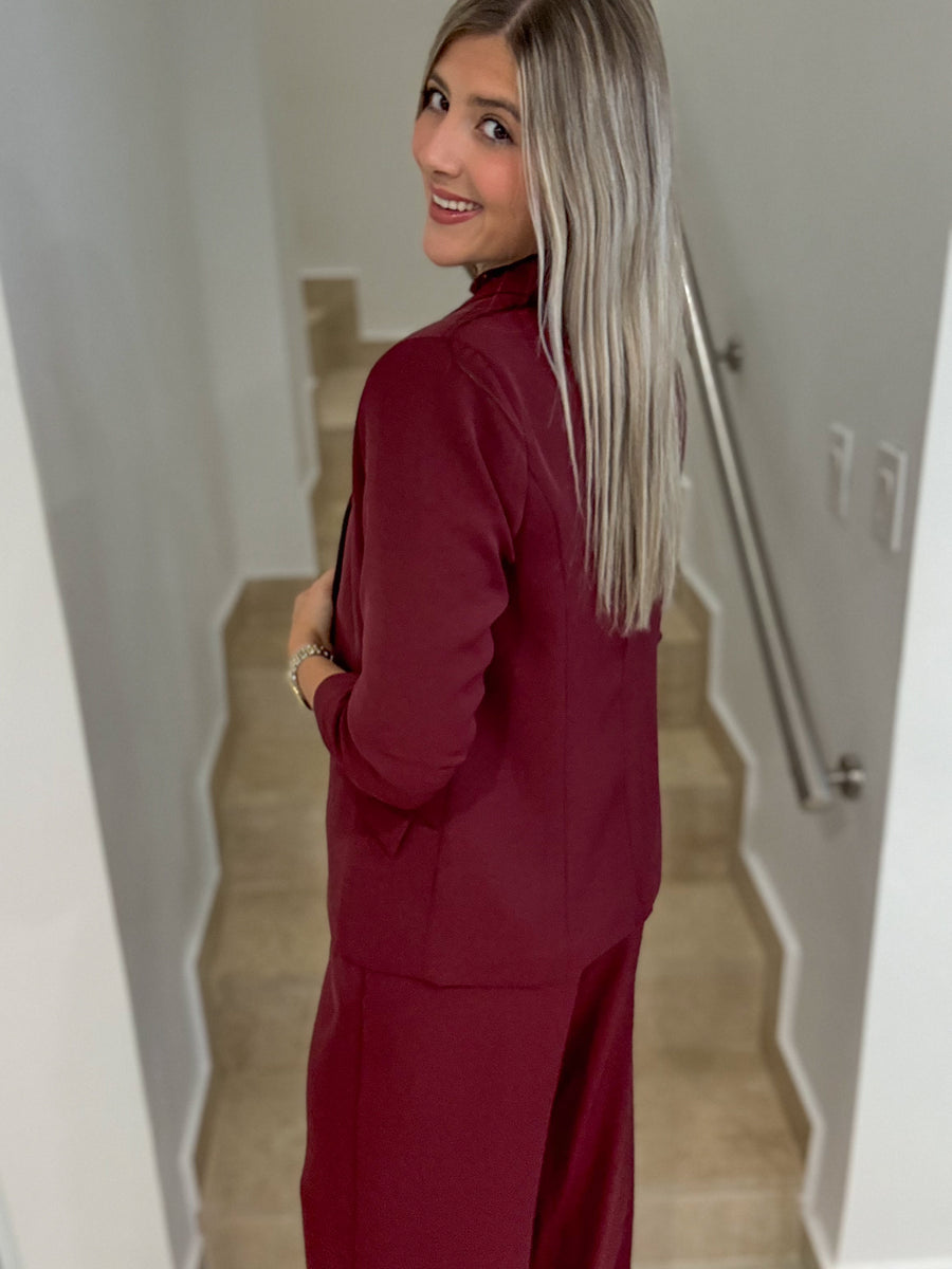 BURGUNDY BLAZER