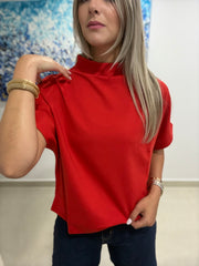 RED TOMATO MOCK NECK BLOUSE