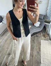 OATMEAL LINEN PANTS