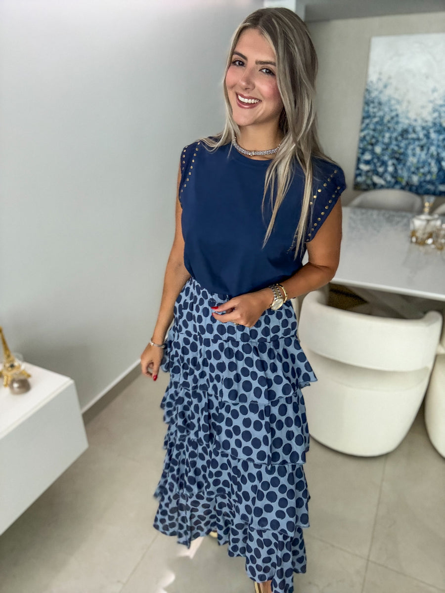 POLKA DOT RUFFLE SKIRT