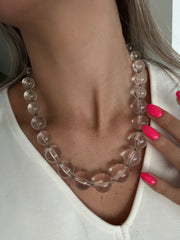 CLEAR BALL NECKLACE
