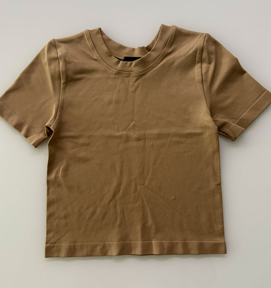NUDE SMOOTH CROP BASIC TOP
