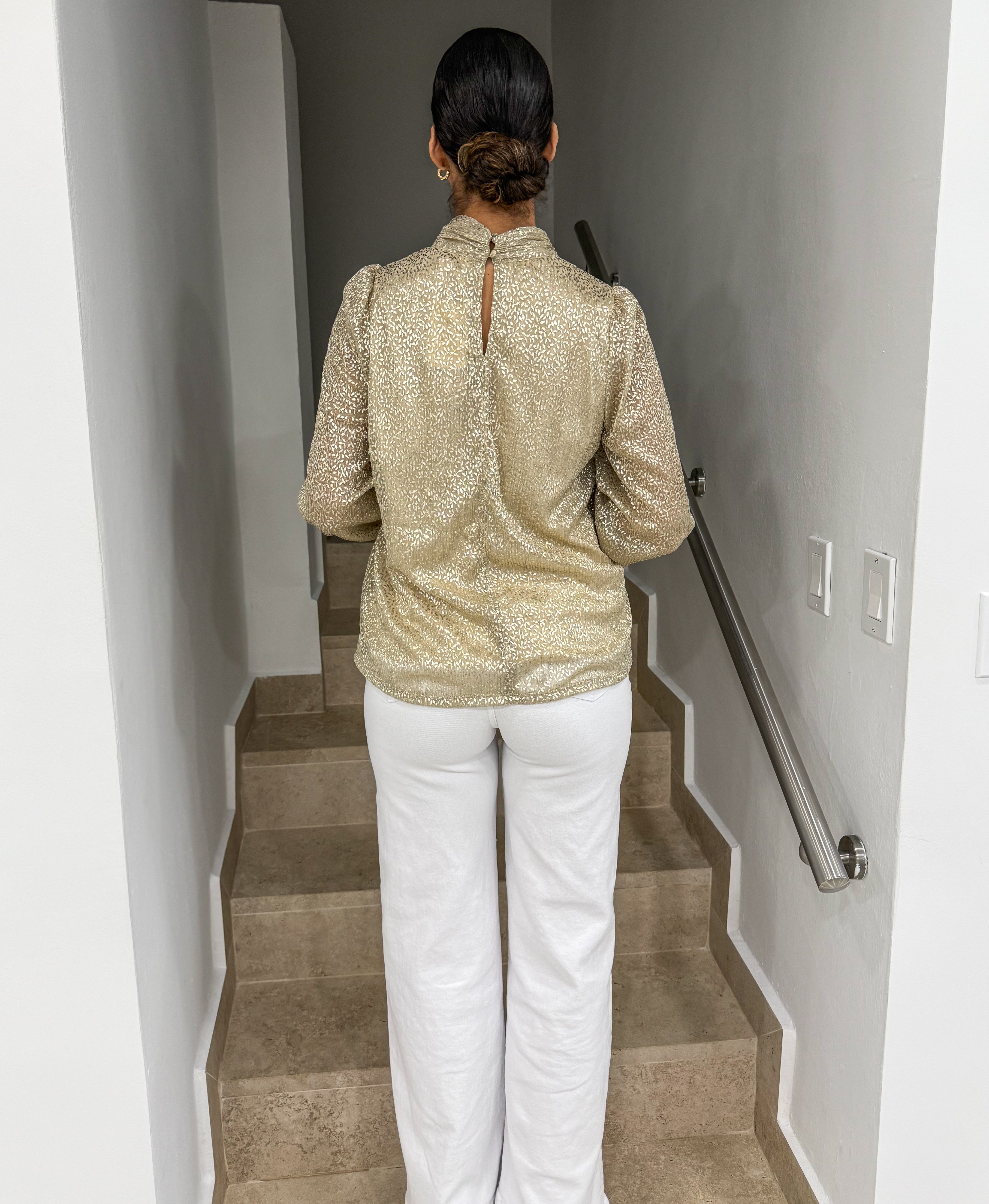 GOLD LUREX GLAM BLOUSE