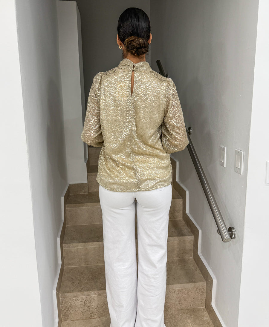 GOLD LUREX GLAM BLOUSE