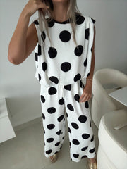 POLKA DOT TOP & PANT SET