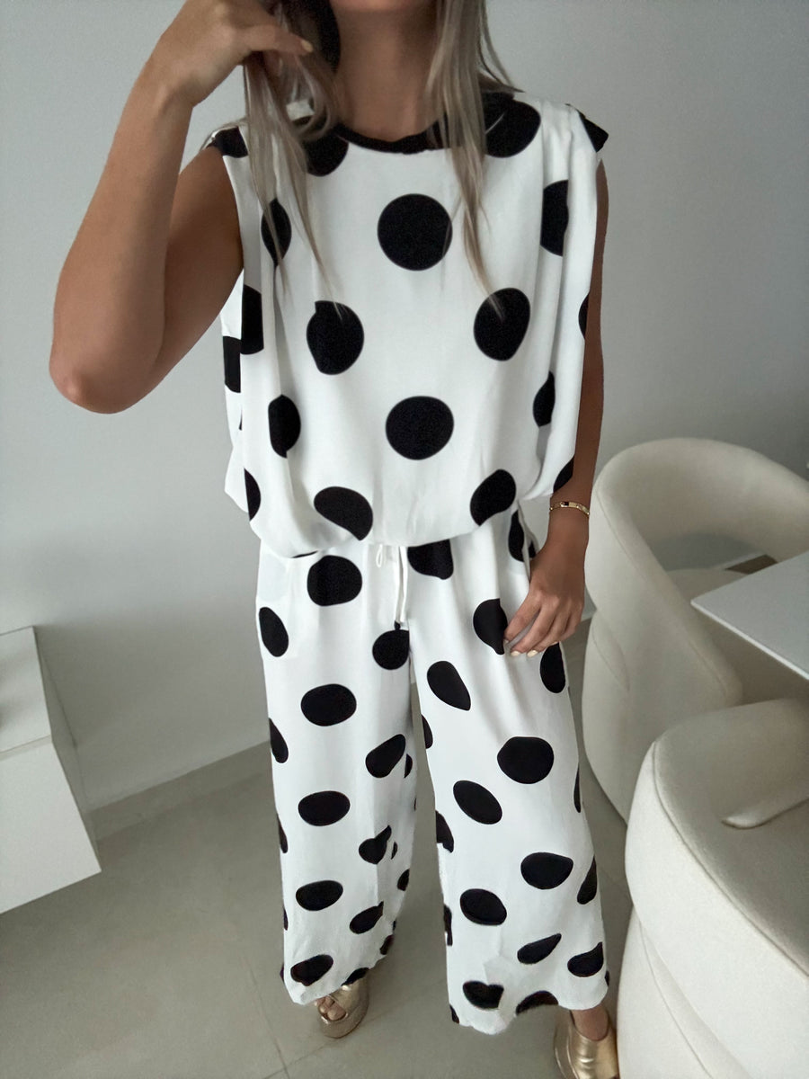 POLKA DOT TOP & PANT SET