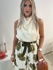IVORY SATIN BLOUSE