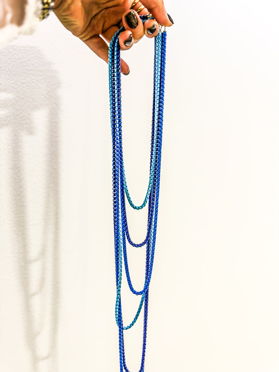 DENIM LAYERED COLOR NECKLACES COLLAB