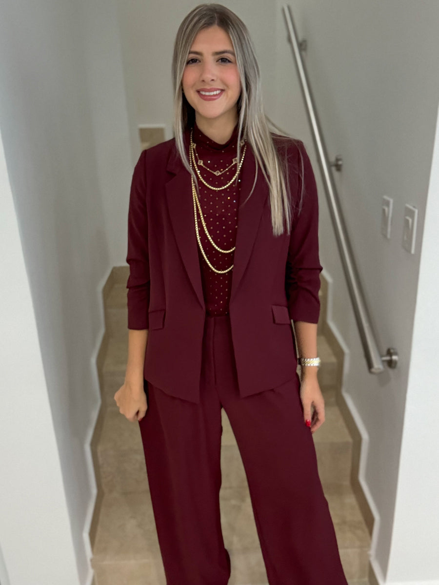 BURGUNDY BLAZER