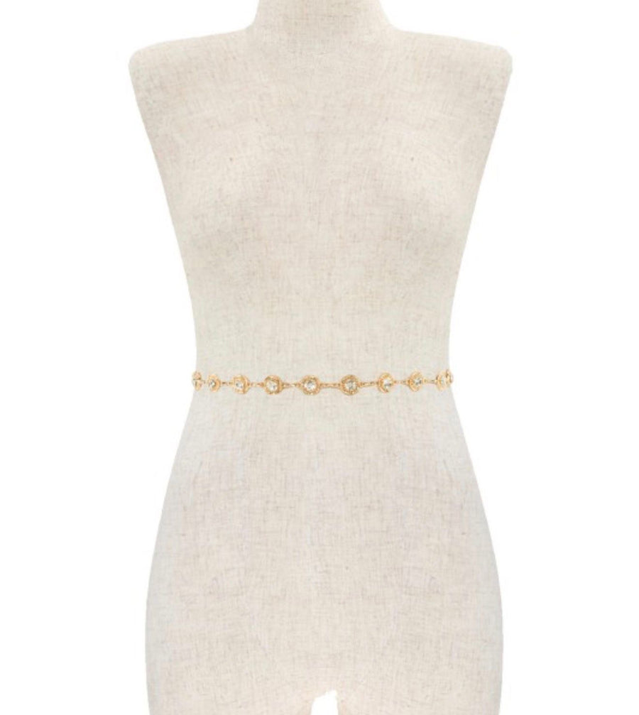RHINESTONE CHAIN LINK BELT