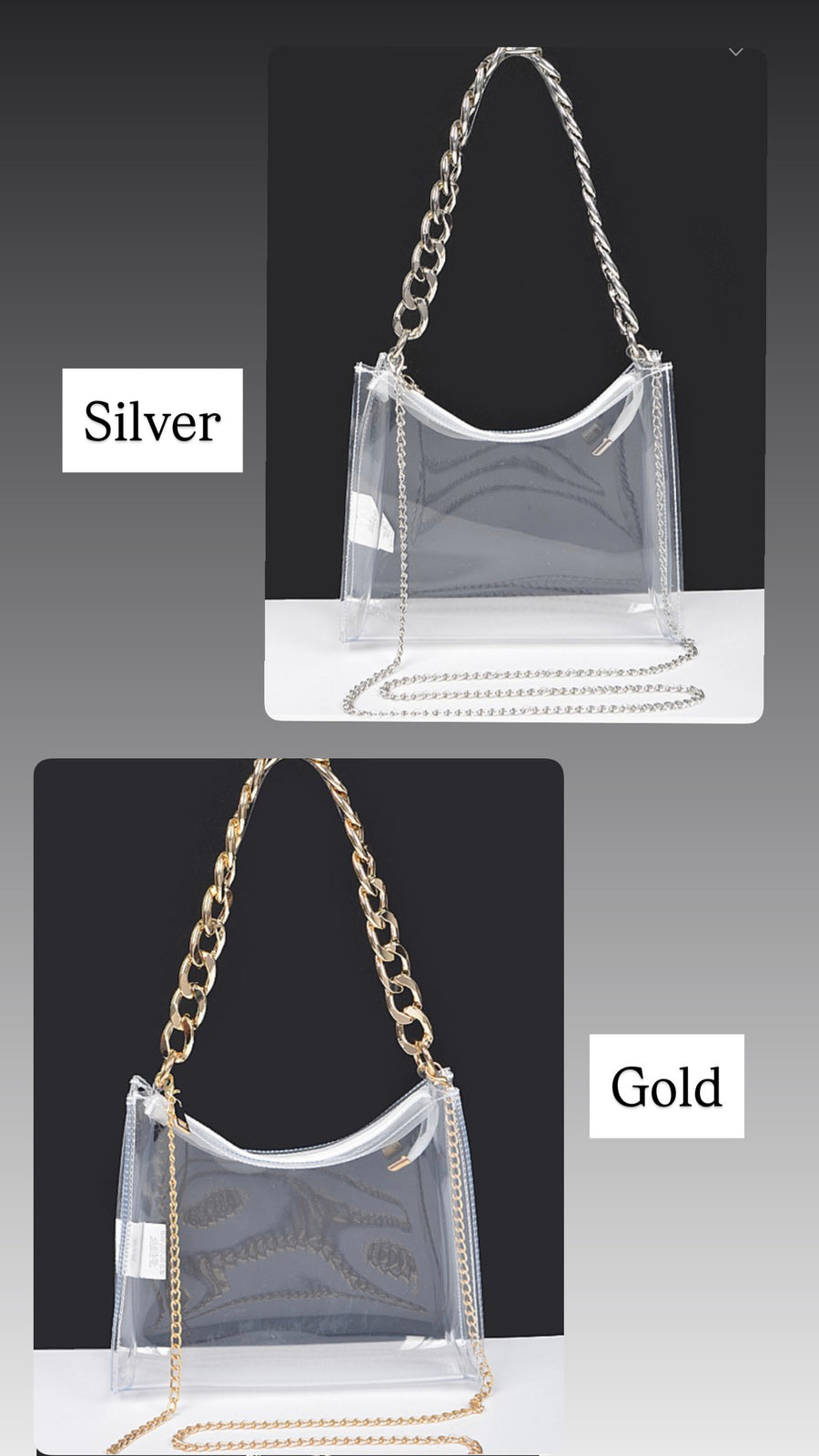 TRANSPARENT CHAIN BAG
