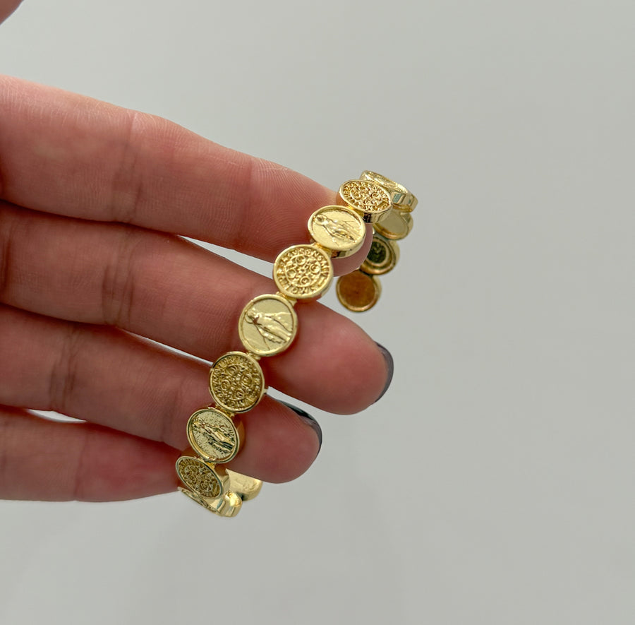 SAINTS GOLD BANGLE