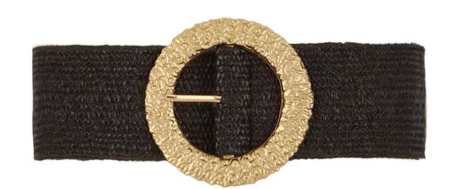 BLACK GOLD BUCKLE BELT