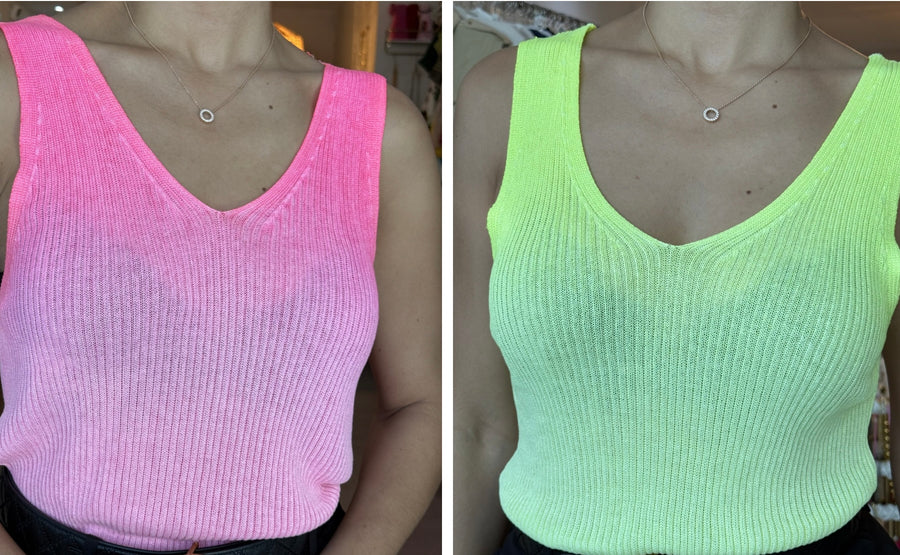 NEON KNITTED TANK TOP